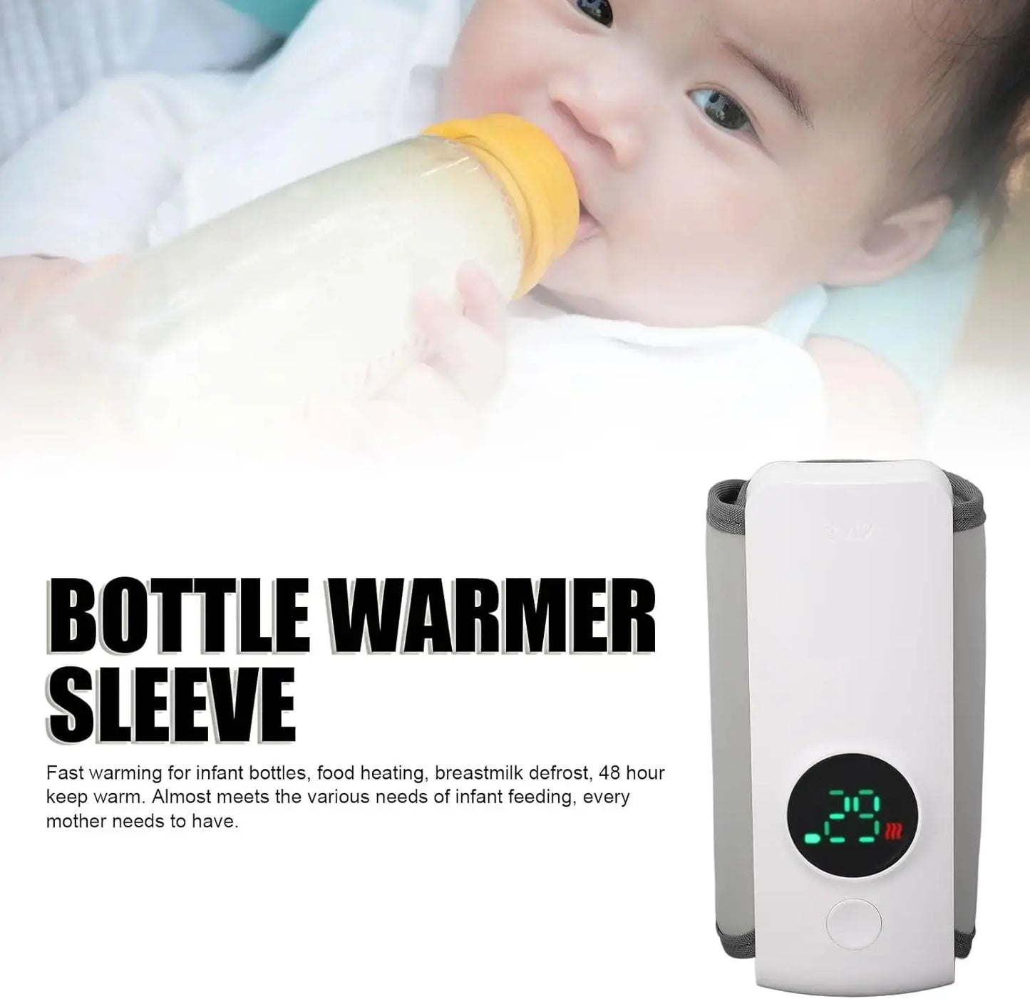 NNQ-2 Portable Bottle Warmer with 6000mAh High-Capacity Rechargeable Battery