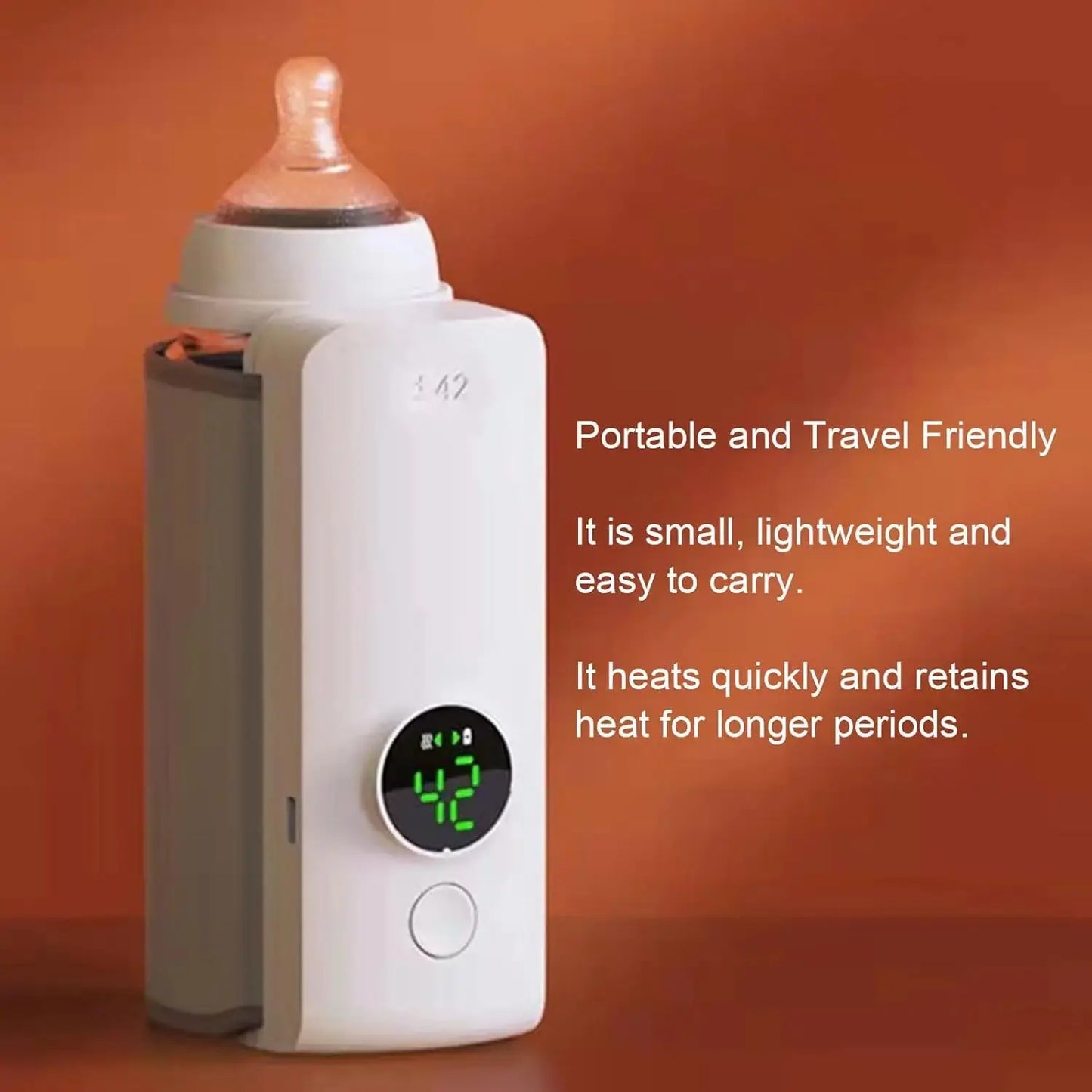 NNQ-2 Portable Bottle Warmer with 6000mAh High-Capacity Rechargeable Battery