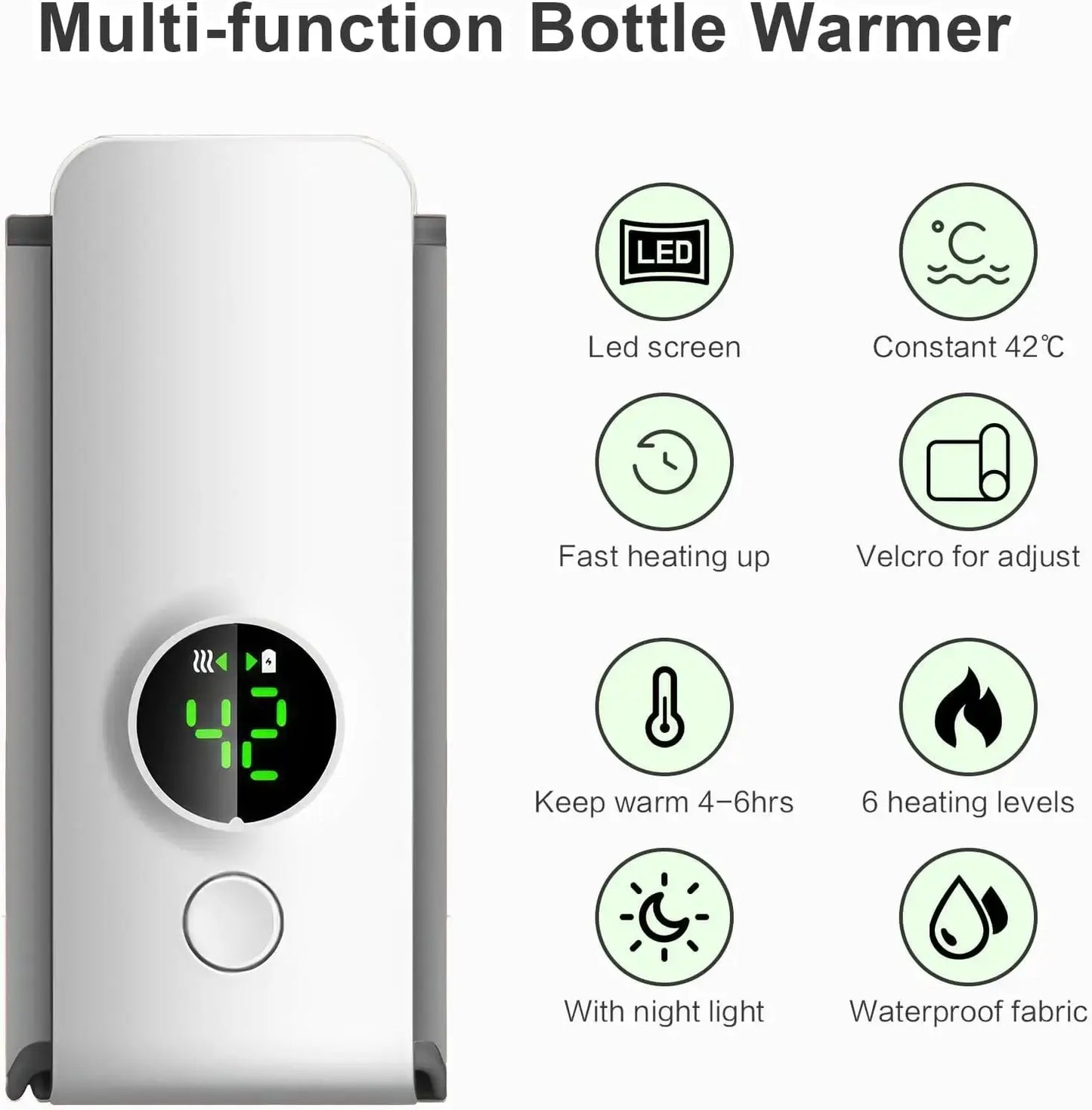 NNQ-2 Portable Bottle Warmer with 6000mAh High-Capacity Rechargeable Battery