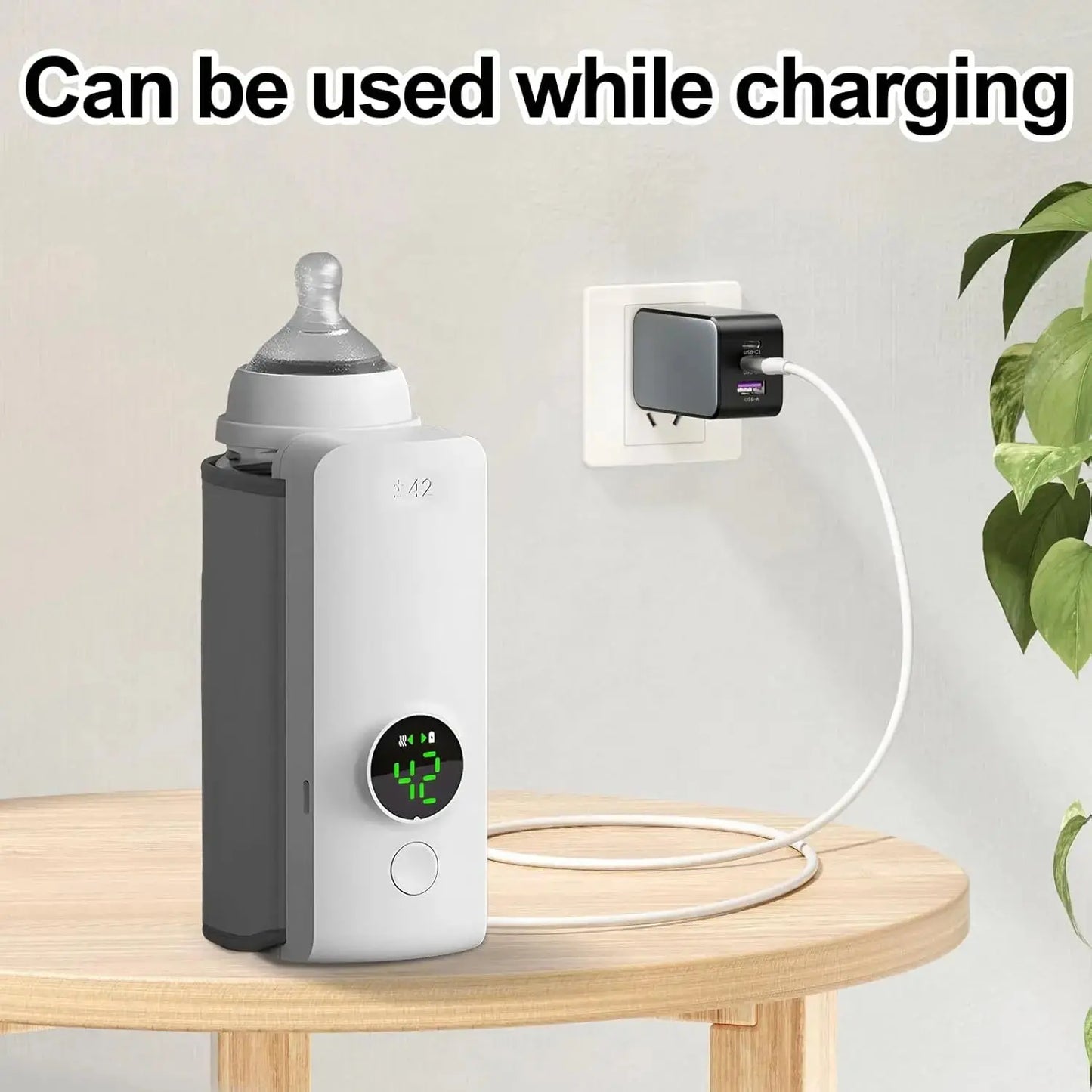 NNQ-2 Portable Bottle Warmer with 6000mAh High-Capacity Rechargeable Battery